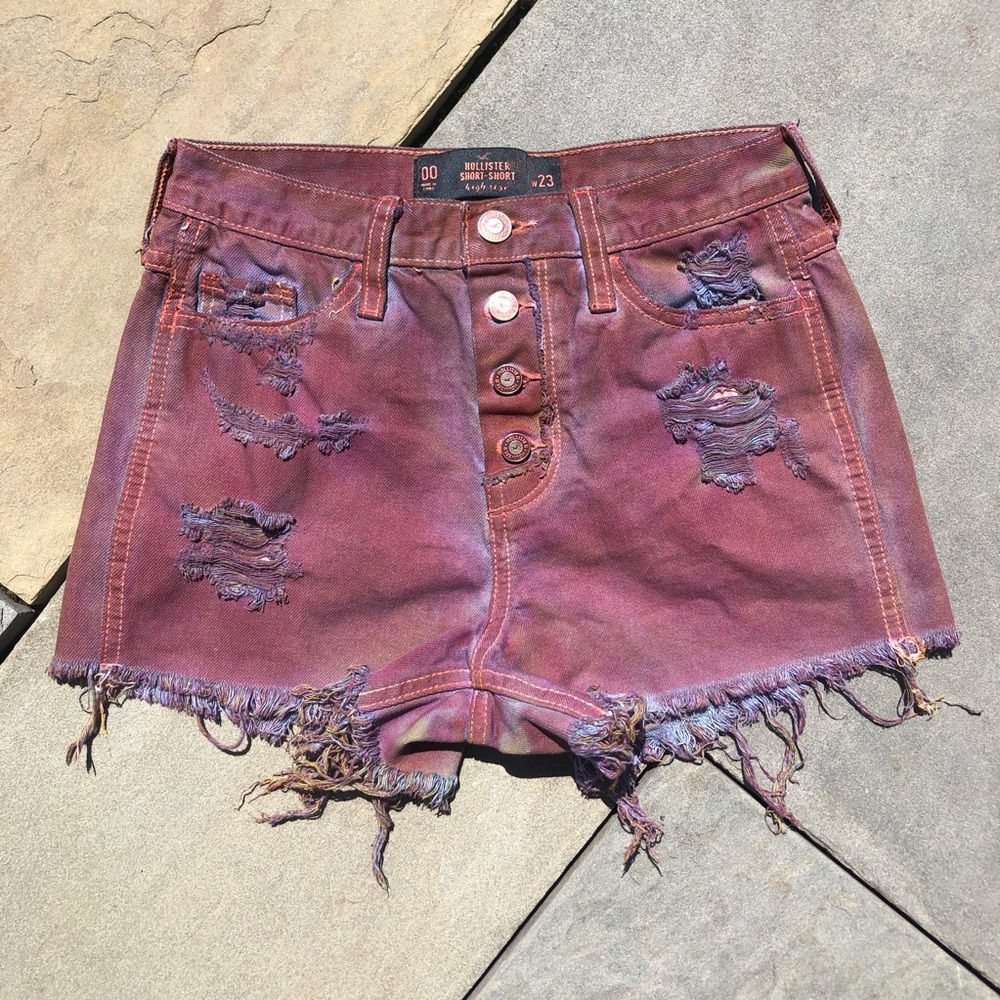 Reworked Upcycled High Rise Denim Short Shorts